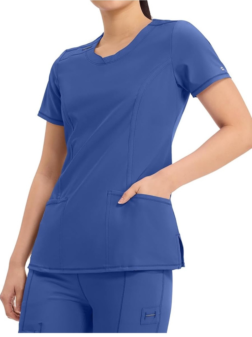 Cherokee Infinity Medical Scrub Top - Royal Blue Large